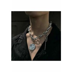 Colier argintiu - cu zale mari - Debora C15 - imagine