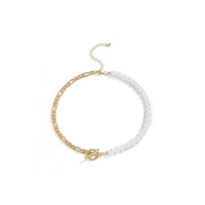 Colier auriu - cu perle si zale - Adele C16 - imagine