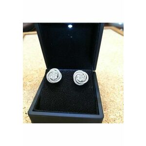 Cercei argintii - spiralati - cu pietre din zirconiu - Kasandra C8 - imagine