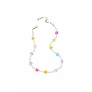 Colier auriu - cu margelute transparente si stelute colorate - Julieta C13 - imagine
