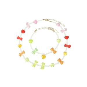 Set colier si bratara - auriu - cu perlute - Mayken C9 - imagine