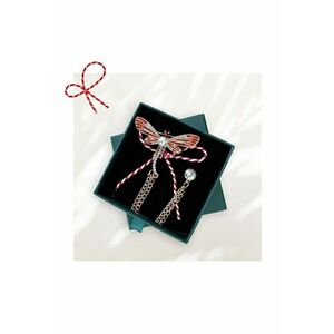 Brosa aurie - forma de libelula - cu snur de martisor si cutiuta cadou - Almira imagine