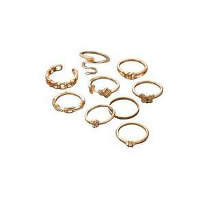 Set 10 inele - aurii - cu pietre - Buffy C15 - imagine