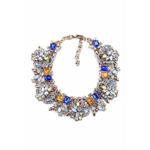 Colier auriu - cu pietre multicolore - Hulda C1 - imagine