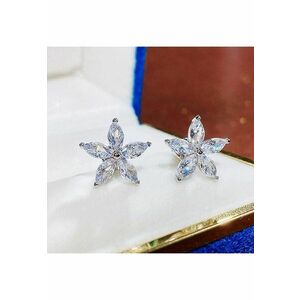 Cercei argintii - cu pietre din zirconiu - Paige C7 - imagine