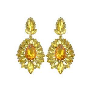 Cercei aurii - cu pietre galbene - Solvi C14 - imagine