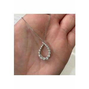 Colier argintiu - cu pietre din zirconiu - Amalia C10 - imagine