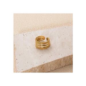 Inel auriu - reglabil - din otel inoxidabil - suflat cu aur 18k - cu straturi multiple - Olesine C8 imagine