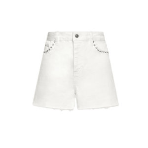 Blugi scurti dama Bumbac/Elastan - Ecru imagine
