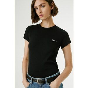 Tricou cu decolteu la baza gatului si logo brodat imagine