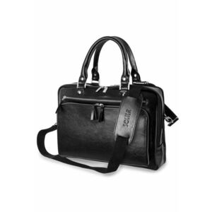 Geanta barbateasca din piele pentru laptop SL24 Shannon Negru imagine