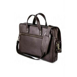 Geanta barbateasca din piele pentru laptop SL04 Waterford Maro imagine
