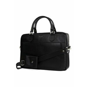 Geanta de dama din piele pentru laptop FL25 - neagra imagine