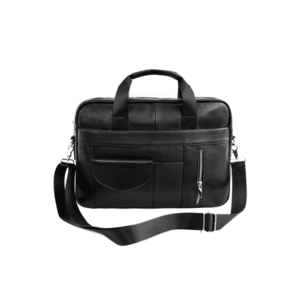 Geanta barbati din piele pentru laptop SL49 BRANN - neagra imagine