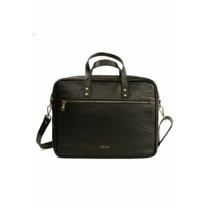 Geanta de laptop din piele SL05 NEWBRIDGE - maro inchis imagine