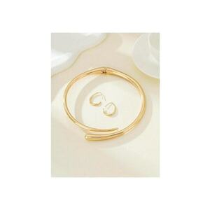 Set colier auriu si cercei - stil minimalist - Alma C16 imagine