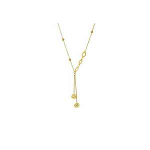 Colier auriu - din otel inoxidabil - cu pietre - suflat cu aur 18k - Raija C5 imagine