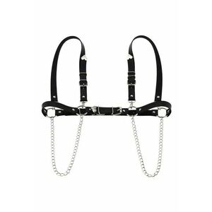 Ham negru - din piele ecologica - cu lanturi - Rosemary C25 imagine