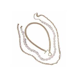 Set 3 Coliere - aurii - cu perle - Rosemarie C5 - imagine