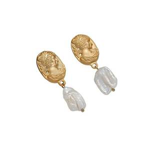 Cercei cu clips si perle imagine