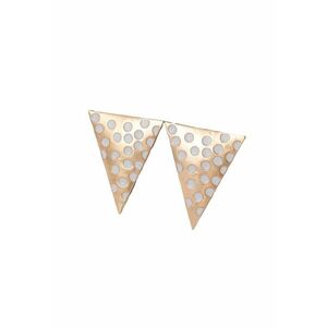 Cercei aurii - forma de triunghi - Teresa C31 - imagine