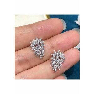 Cercei argintii - cu pietre din zirconiu - Parley C8 - imagine