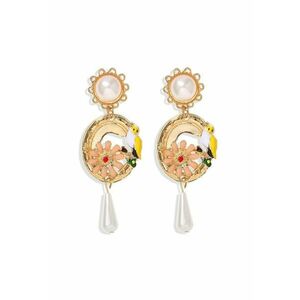 Cercei aurii - cu perle - Meike C1 - imagine