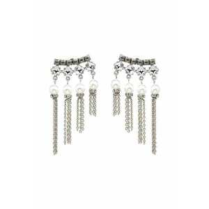 Cercei candelabru - argintii - Alina C11 - Aliaj metalic - Argintiu imagine