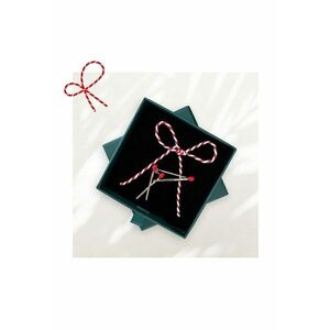 Brosa aurie - forma de chibrituri - cu snur de martisor si cutiuta cadou - Alisa imagine