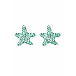 Cercei verzi - forma de steluta de mare - cu pietre - Kaitlyn C34 - imagine