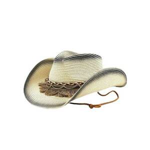Palarie dama - bej - de vara - stil cowboy - Adler - imagine