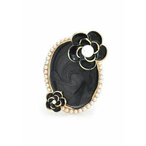 Brosa aurie - stil vintage - cu perlute si flori - Ringo C3 imagine