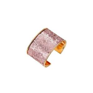 Bratara aurie - reglabila - cu paiete roz - Absalon C1 imagine