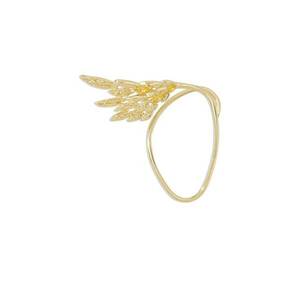 Cercel ear cuff - auriu - cu pietre si aripi - Camila C6 - imagine