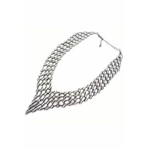 Colier argintiu - masiv - cu pietre - Philina C13 - imagine