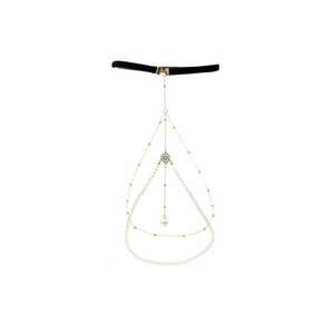 Lant de picior - auriu - cu elastic si perle - Edda C13 - imagine