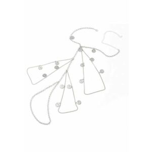 Lant de picior - argintiu - cu banuti - Raquel C19 - imagine