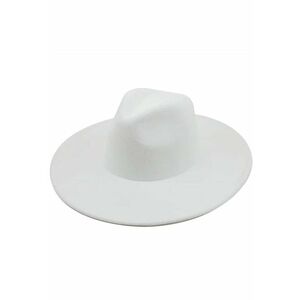 Palarie dama alba - cu bor lat - Kirste - imagine