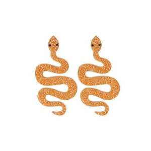 Cercei sarpe Irmeli C4 - Aliaj metalic - Auriu imagine