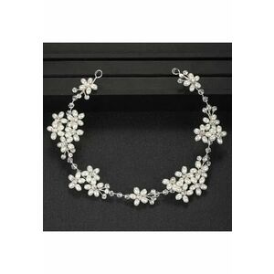 Accesoriu par - argintiu - modelator - cu perlute si pietre - Orest C8 - imagine