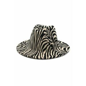 Palarie dama - bej - imprimeu zebra - marime universala - Olie - imagine