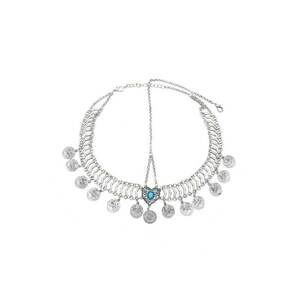 Accesoriu de cap - argintiu - cu banuti - stil boho - Althea C7 - imagine