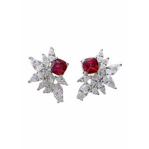 Cercei argintii - cu pietre din zirconiu - Agna C16 - imagine