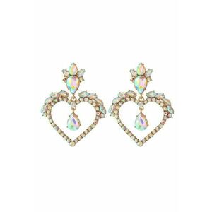 Cercei aurii - forma de inima - cu pietre - Apollo C10 - imagine