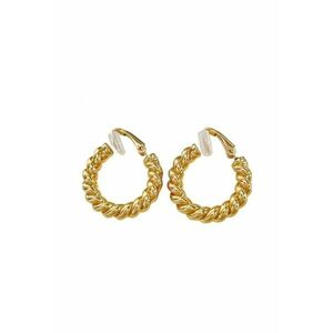 Cercei aurii - cu clips - hoop - rasuciti - Ramon C6 imagine