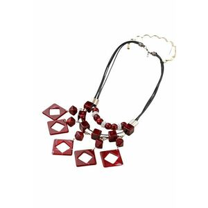 Colier visiniu - cu piese geometrice - Hebe C5 - imagine
