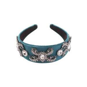 Bentita cu pietre Bergina - Textil - Albastru imagine