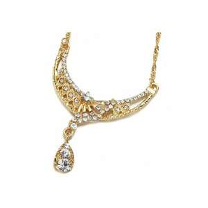 Set colier si cercei - auriu - cu pietre - Jesika C12 - imagine