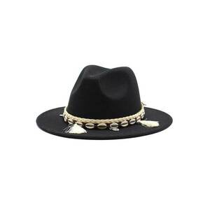 Palarie dama neagra - cu scoici - Katinka - imagine