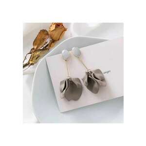 Cercei gri - cu petale - Maria C19 - imagine